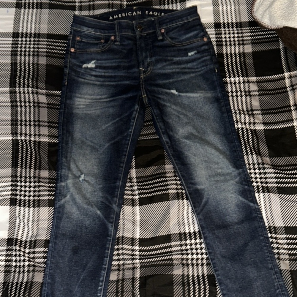 American eagle outfitters men índigo skinny jeans Size 29-30